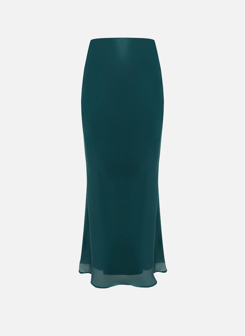 Lichi Maxi skirt in shiny fabric - Image 2